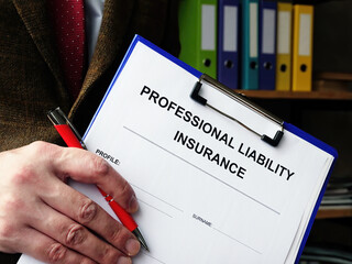 PLI professional liability insurance empty form ready for signing.