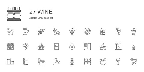 wine icons set