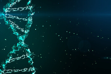 Genetics concept with digital dna spiral