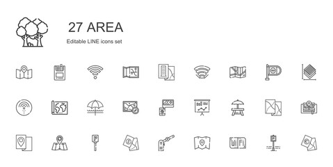 area icons set