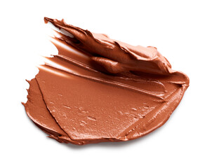 Makeup foundation stroke isolated on white background