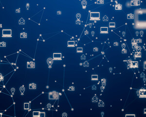 Graphic connect computer network background.