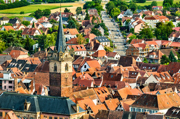Fototapeta na wymiar View of Obernai, a historic town in Bas-Rhin, France
