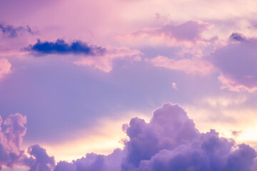 Sunset / sunrise with dramatic cloudscape, vivd colors