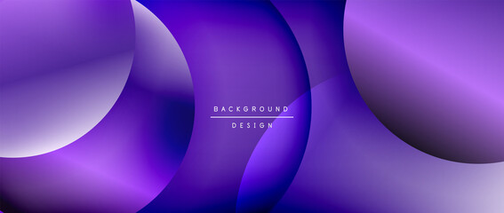 Circle modern geometric abstract background with liquid gradients