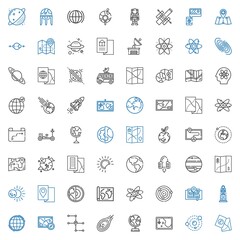 orbit icons set