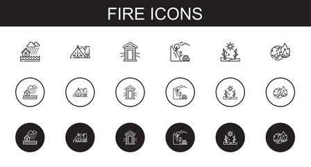 fire icons set