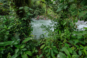 rio Cuatro Chorros, Lancetillo - La Parroquia, Franja Transversal del Norte , departamento de ...