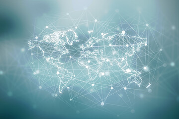 2d illustration world map abstract background