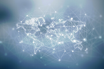 2d illustration world map abstract background