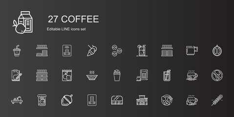 coffee icons set