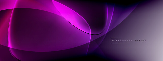 Vector abstract background - liquid bubble shapes on fluid gradient with shadows and light effects. Shiny design template for text
