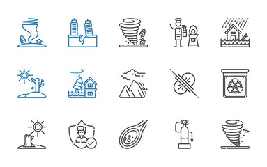 disaster icons set