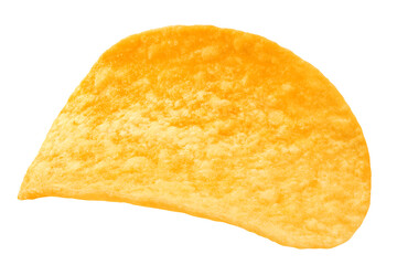 potato chips isolated on white background, clipping path, full depth of field