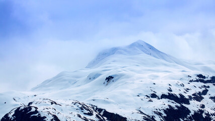 The majestic ice peaks of Glacier Bay National Park, Alaska, USA