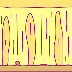 vector template cute fruit. print for disposable tableware