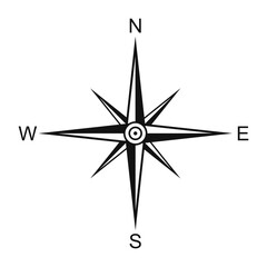 Wind rose isolated on white background. Compass vector illustration