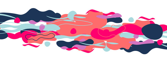 Trendy liquid style shapes abstract design, dynamic vector background for placards, brochures, posters, web landing pages, covers or banners
