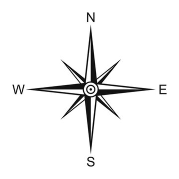 Wind rose isolated on white background. Compass vector illustration