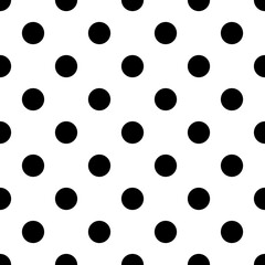 vector black white seamless pattern polka dot
