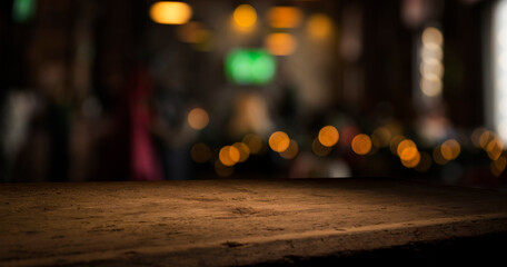 Beer style- bottle, beer in the glass and covers on wooden table. Free space for text. Top view