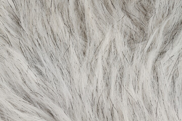 Gray fake fur textured material background