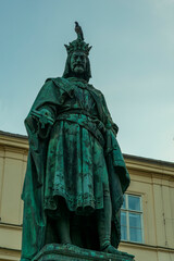 Statue of Charles V in Prague, the capitol of Czech Republic.