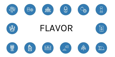 Set of flavor icons