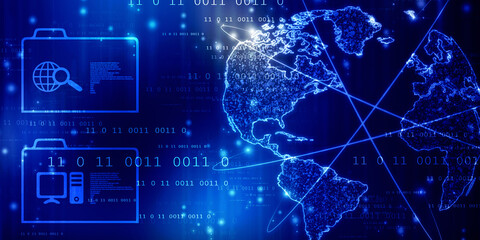 2d illustration technology background