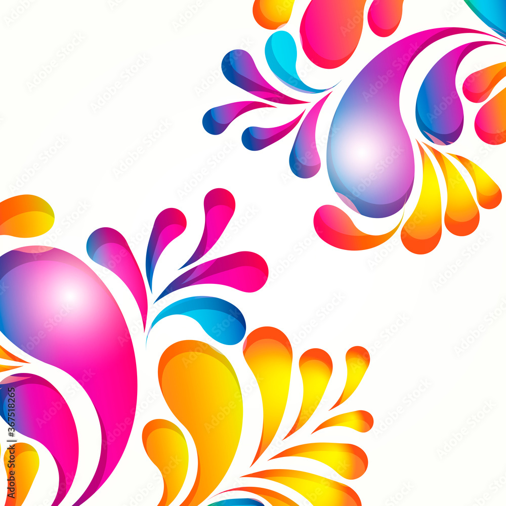 Poster Abstract background composition with arch drops.