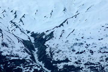 The majestic ice peaks of Glacier Bay National Park, Alaska, USA
