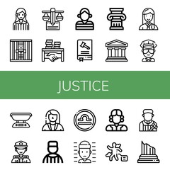 Set of justice icons