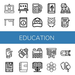 education icon set
