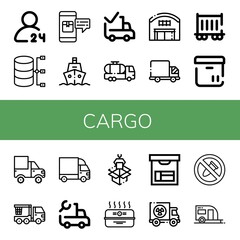 cargo icon set