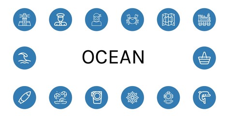 Set of ocean icons