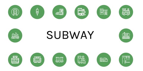 Set of subway icons