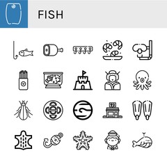 Set of fish icons
