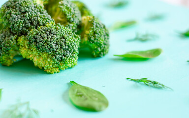 pattern of broccoli, spinach, fennel, vegetarian, healthy eating concept