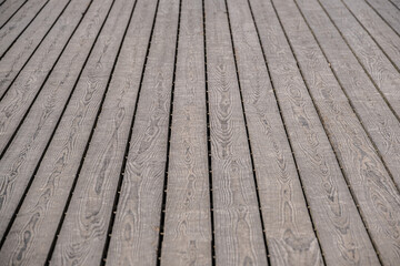 Grey parquet floor close-up