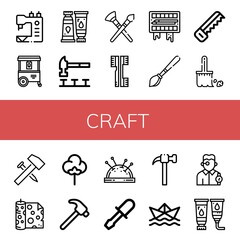 craft simple icons set