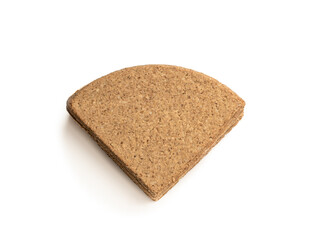 Coarse milled wholegrain oatcakes isolated on white