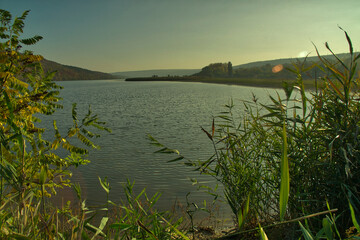 Fototapeta na wymiar Autumn Sunset On The Lake