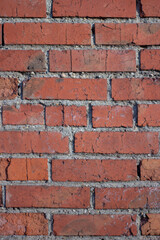 Old dirty red brick wall