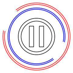 vector pause button icon - media symbol