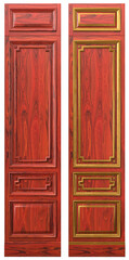 Classic wood panel wood with veneer and gold elements