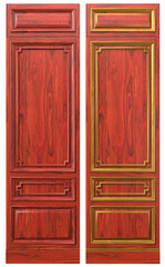 Classic wood panel wood with veneer and gold elements