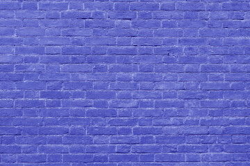 Old vintage blue brick wall textured background.