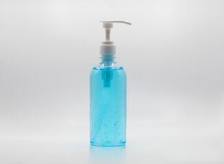 Alcohol gel isolated on white background for hand cleaning and protection COVID-19.

V