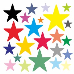 vector icon of colorful stars