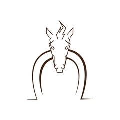 abstract horse face icon